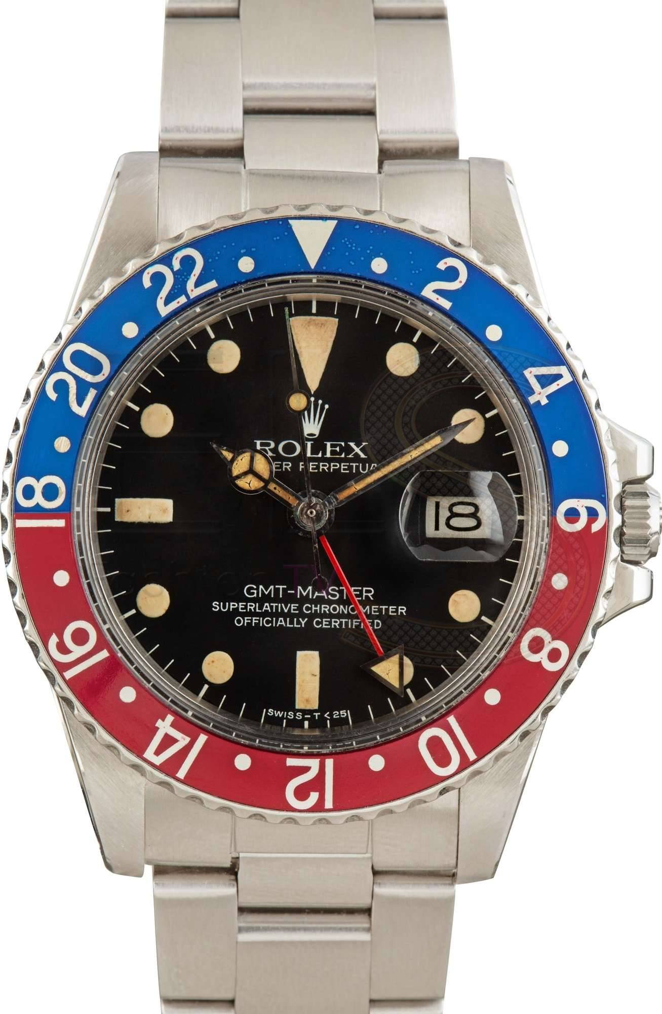 Vintage Pepsi Rolex GMT-Master 1675 Stainless Steel ELS Fashion TV
