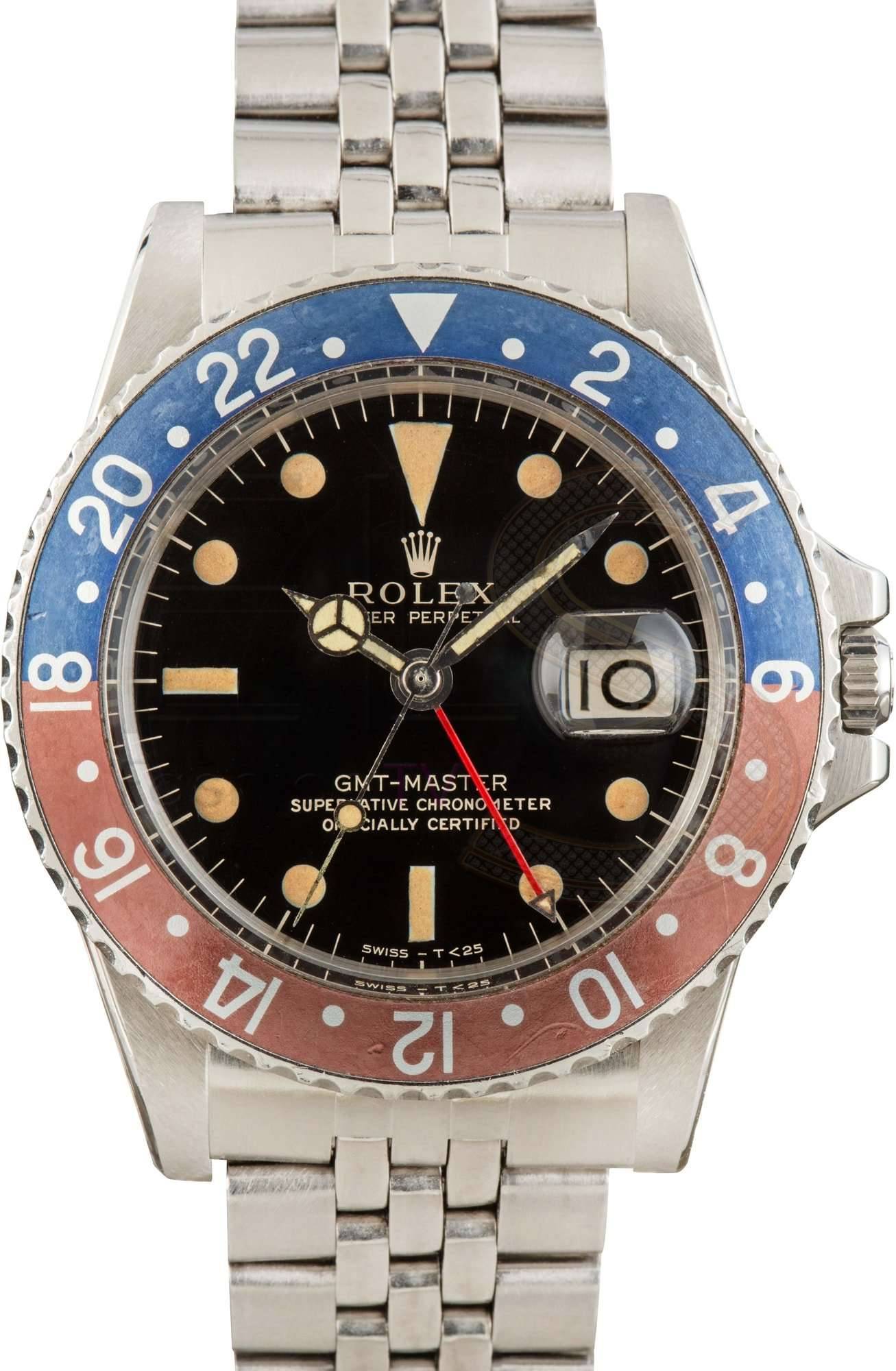 Vintage Rolex GMT-Master 1675 Pepsi Bezel