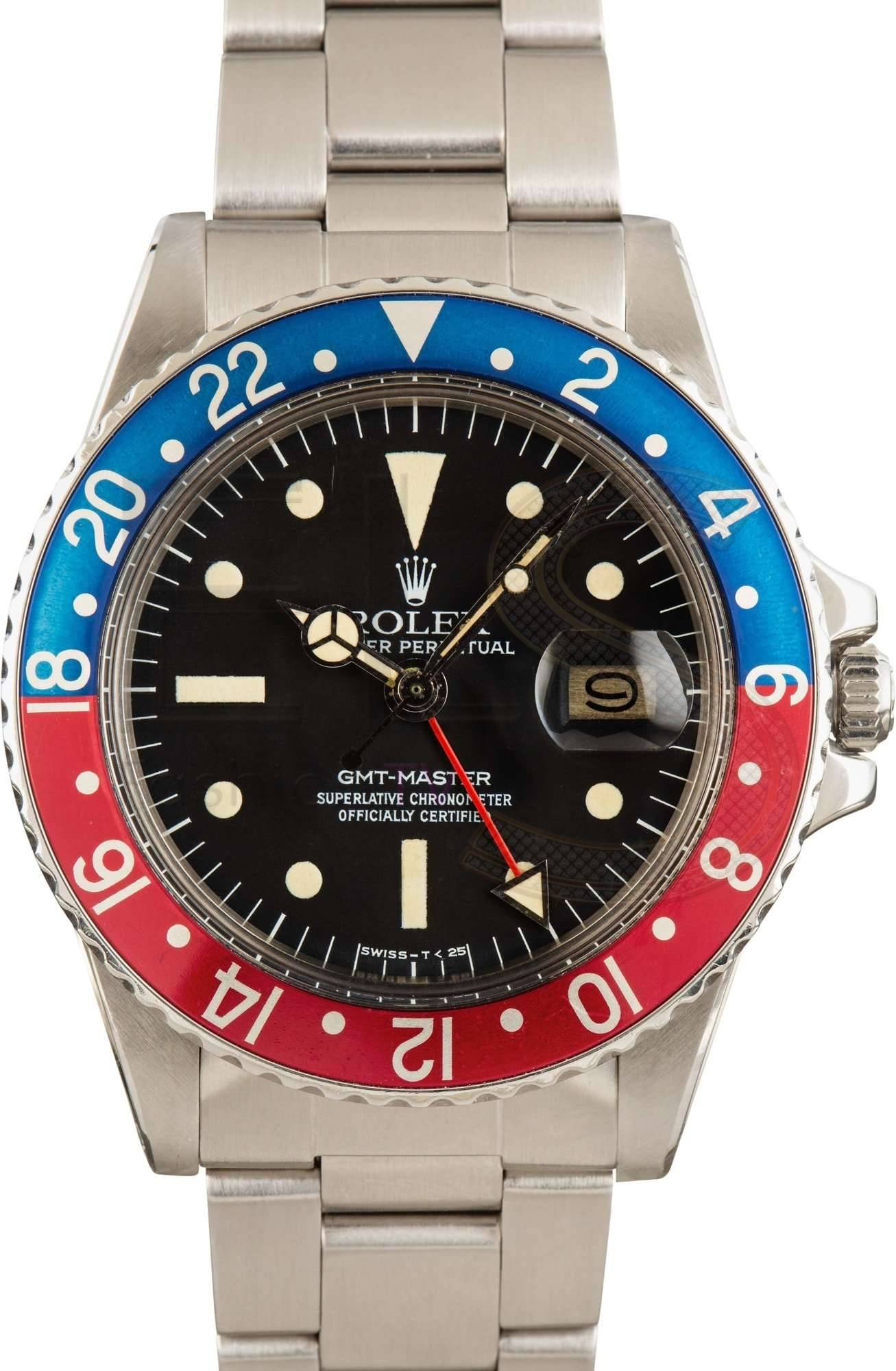 Vintage Rolex GMT-Master 1675 Pepsi Stainless Steel ELS Fashion TV