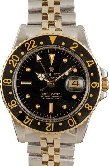 Vintage Rolex Mens GMT-Master 1675 Black 'Nipple' Dial ELS Fashion TV