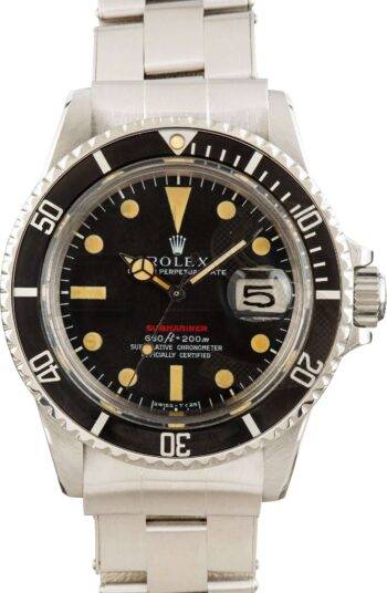 Vintage Rolex Red Submariner 1680 Feet First Dial ELS Fashion TV