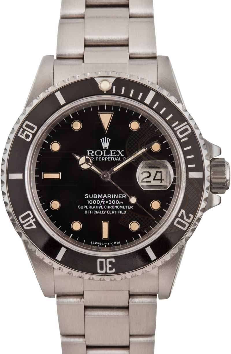 Vintage Rolex Submariner 168000 Stainless Steel ELS Fashion TV
