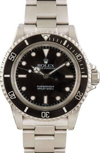 Vintage Rolex Submariner 5513 Black Dial Steel Oyster ELS Fashion TV