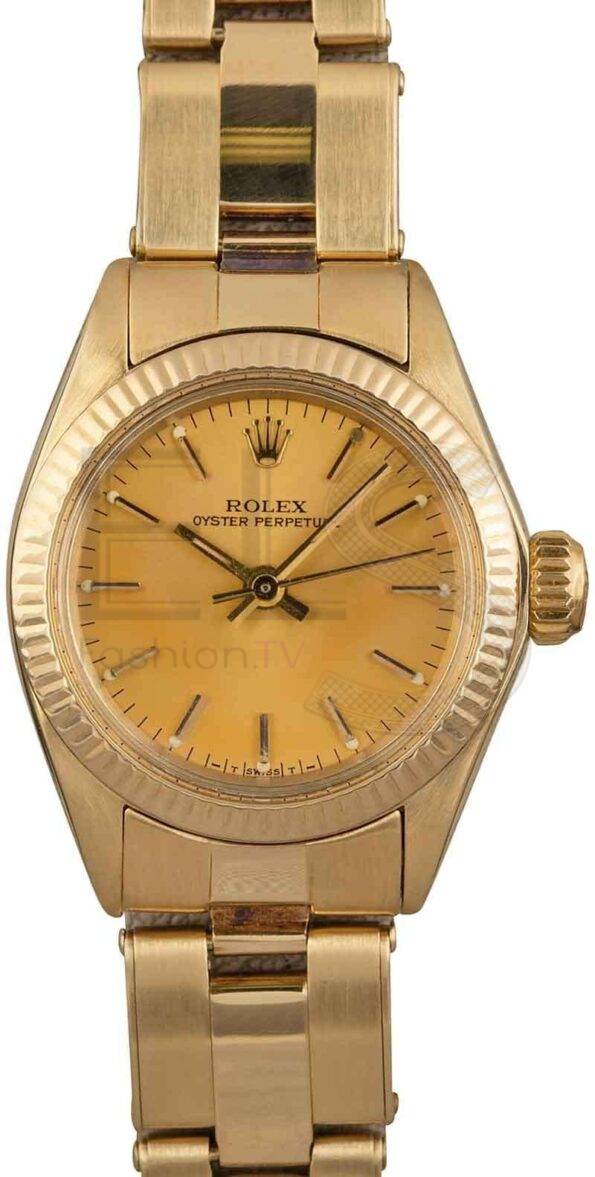 Womens Rolex Oyster Perpetual 6718 Yellow Gold ELS Fashion TV