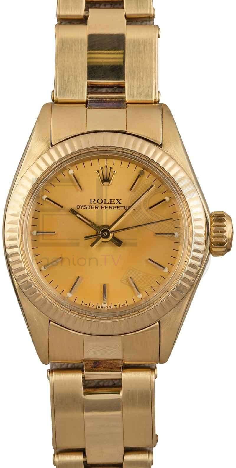 Womens Rolex Oyster Perpetual 6718 Yellow Gold Womens Rolex Oyster Perpetual 6718 Yellow Gold ELS Fashion TV